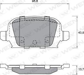 Ween 151-1239 - Гальмівні колодки, дискові гальма autozip.com.ua