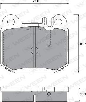 Ween 151-1232 - Гальмівні колодки, дискові гальма autozip.com.ua