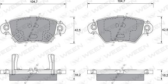 Ween 151-1237 - Гальмівні колодки, дискові гальма autozip.com.ua