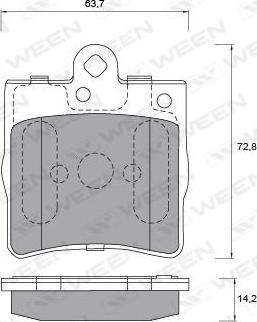 Ween 151-1224 - Гальмівні колодки, дискові гальма autozip.com.ua