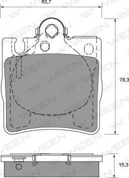 Ween 151-1226 - Гальмівні колодки, дискові гальма autozip.com.ua