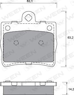 Ween 151-1220 - Гальмівні колодки, дискові гальма autozip.com.ua