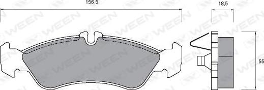 Ween 151-1228 - Гальмівні колодки, дискові гальма autozip.com.ua