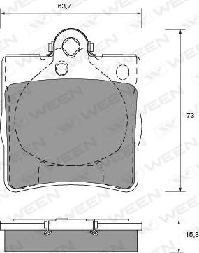 Ween 151-1223 - Гальмівні колодки, дискові гальма autozip.com.ua