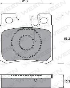 Ween 151-1222 - Гальмівні колодки, дискові гальма autozip.com.ua