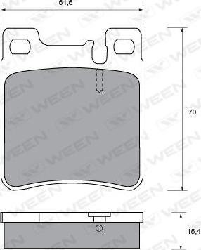 Ween 151-1227 - Гальмівні колодки, дискові гальма autozip.com.ua