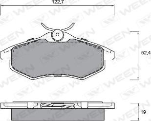 Ween 151-1275 - Гальмівні колодки, дискові гальма autozip.com.ua