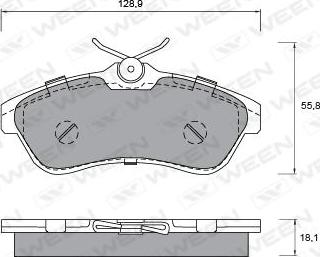 Ween 151-1276 - Гальмівні колодки, дискові гальма autozip.com.ua