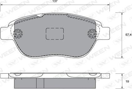 Kawe 81741 - Гальмівні колодки, дискові гальма autozip.com.ua