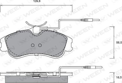 Ween 151-1272 - Гальмівні колодки, дискові гальма autozip.com.ua