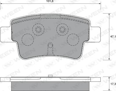 Ween 151-1795 - Гальмівні колодки, дискові гальма autozip.com.ua