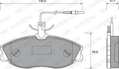 Ween 151-1749 - Гальмівні колодки, дискові гальма autozip.com.ua