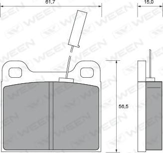 Ween 151-1745 - Гальмівні колодки, дискові гальма autozip.com.ua