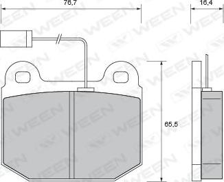 Ween 151-1746 - Гальмівні колодки, дискові гальма autozip.com.ua