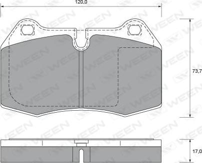 Ween 151-1754 - Гальмівні колодки, дискові гальма autozip.com.ua