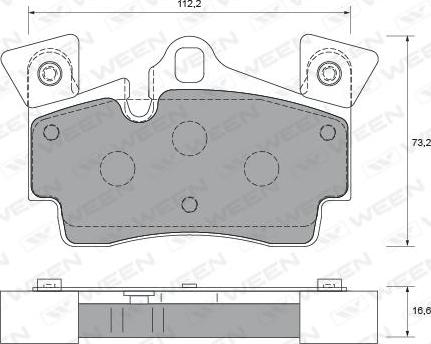 Ween 151-1751 - Гальмівні колодки, дискові гальма autozip.com.ua