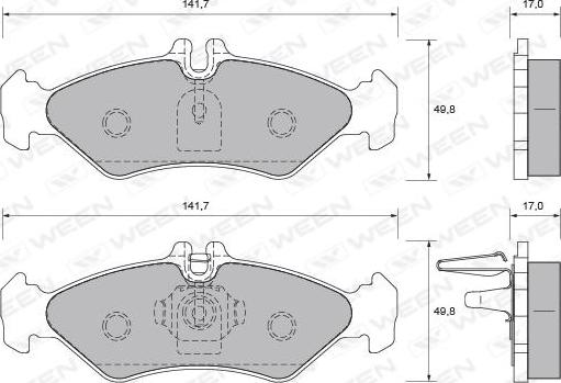 Ween 151-1752 - Гальмівні колодки, дискові гальма autozip.com.ua