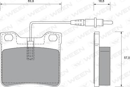 Ween 151-1769 - Гальмівні колодки, дискові гальма autozip.com.ua