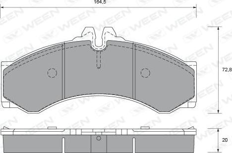 Ween 151-1768 - Гальмівні колодки, дискові гальма autozip.com.ua