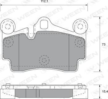 Ween 151-1762 - Гальмівні колодки, дискові гальма autozip.com.ua