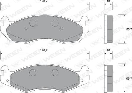 Ween 151-1713 - Гальмівні колодки, дискові гальма autozip.com.ua