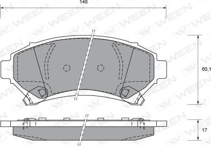 Ween 151-1780 - Гальмівні колодки, дискові гальма autozip.com.ua