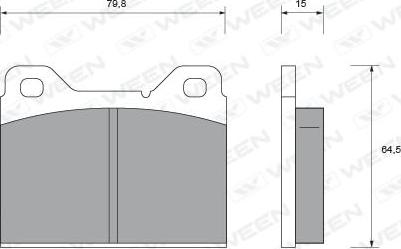 Ween 151-1782 - Гальмівні колодки, дискові гальма autozip.com.ua