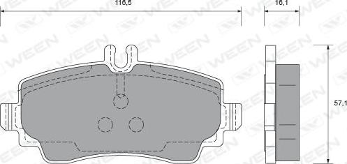 Ween 151-1774 - Гальмівні колодки, дискові гальма autozip.com.ua