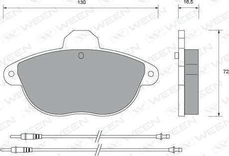 Ween 151-1778 - Гальмівні колодки, дискові гальма autozip.com.ua