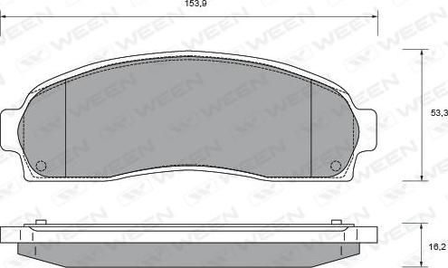 Ween 151-2499 - Гальмівні колодки, дискові гальма autozip.com.ua