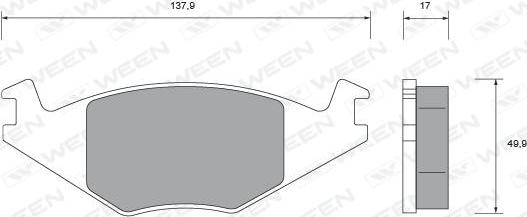 Ween 151-2494 - Гальмівні колодки, дискові гальма autozip.com.ua