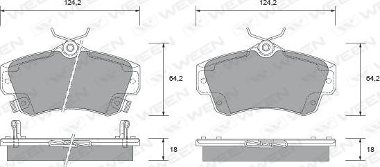 Ween 151-2493 - Гальмівні колодки, дискові гальма autozip.com.ua