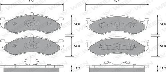 Ween 151-2492 - Гальмівні колодки, дискові гальма autozip.com.ua