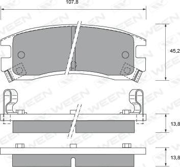 Remsa 56612 - Гальмівні колодки, дискові гальма autozip.com.ua