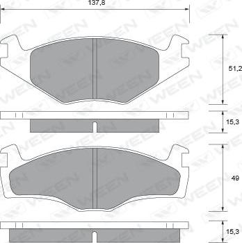 Ween 151-2450 - Гальмівні колодки, дискові гальма autozip.com.ua