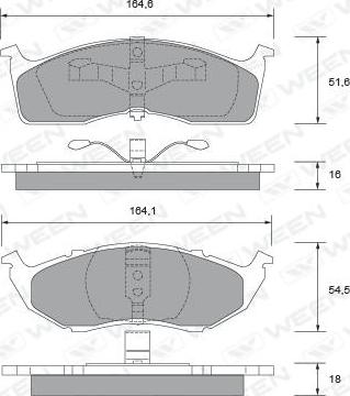 Ween 151-2486 - Гальмівні колодки, дискові гальма autozip.com.ua