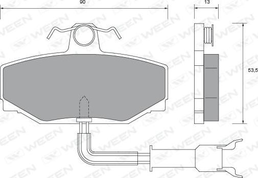 Ween 151-2483 - Гальмівні колодки, дискові гальма autozip.com.ua