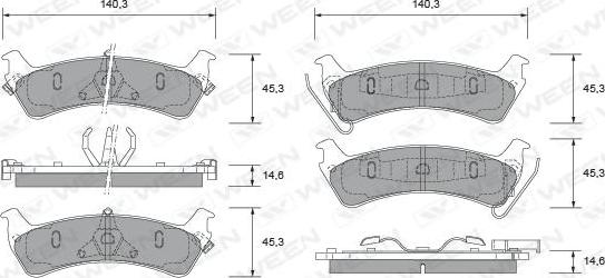 Ween 151-2487 - Гальмівні колодки, дискові гальма autozip.com.ua