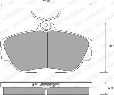 Ween 151-2433 - Гальмівні колодки, дискові гальма autozip.com.ua