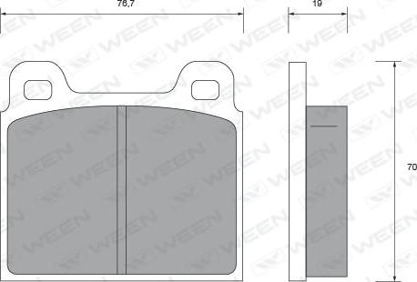 Ween 151-2471 - Гальмівні колодки, дискові гальма autozip.com.ua