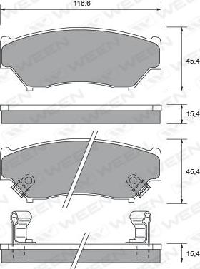 Ween 151-2591 - Гальмівні колодки, дискові гальма autozip.com.ua