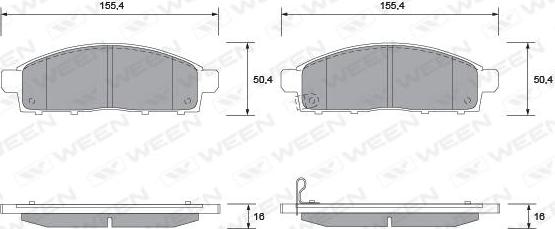 Ween 151-2592 - Гальмівні колодки, дискові гальма autozip.com.ua