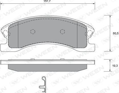 Ween 151-2501 - Гальмівні колодки, дискові гальма autozip.com.ua