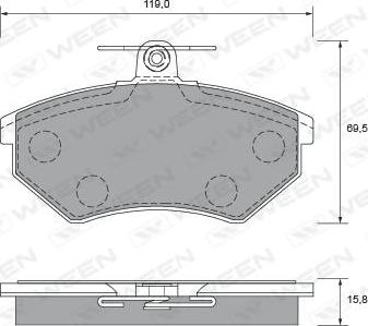 Ween 151-2515 - Гальмівні колодки, дискові гальма autozip.com.ua