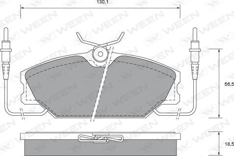 Ween 151-2512 - Гальмівні колодки, дискові гальма autozip.com.ua