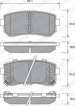 Ween 151-2581 - Гальмівні колодки, дискові гальма autozip.com.ua