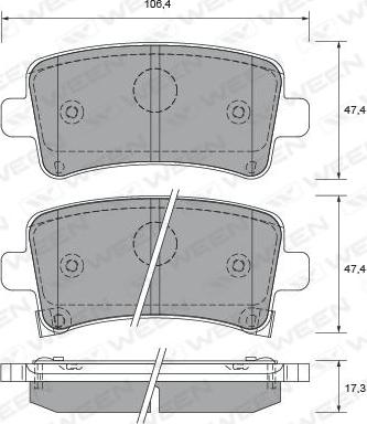 Ween 151-2693 - Гальмівні колодки, дискові гальма autozip.com.ua