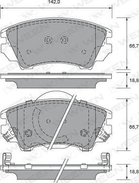 Ween 151-2692 - Гальмівні колодки, дискові гальма autozip.com.ua