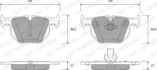 Ween 151-2658 - Гальмівні колодки, дискові гальма autozip.com.ua