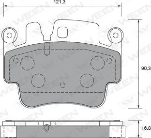 Ween 151-2669 - Гальмівні колодки, дискові гальма autozip.com.ua